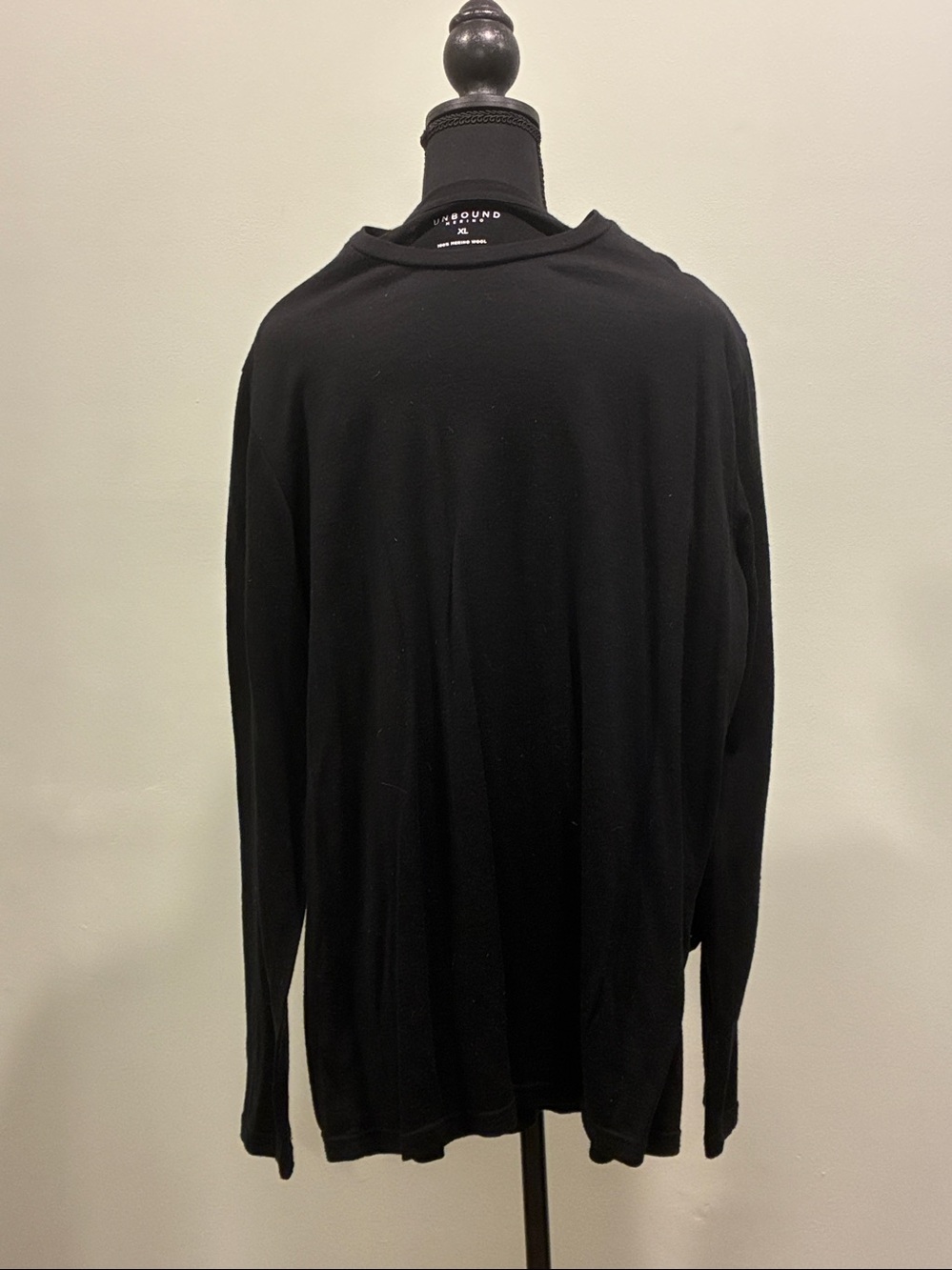 Unbound Merino Men's Black Merino Wool Shirt - XL